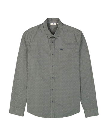Geometric LS Shirt - Sage Green
